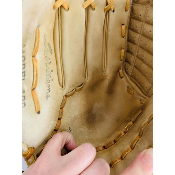 Vintage Ted Williams Model 400 Leather Baseball Glove Japan 16199 Sears - Picture 8 of 10